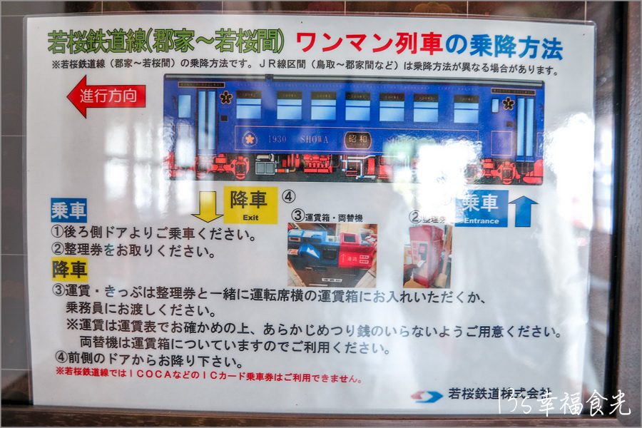 【鳥取旅遊行程】鳥取自由行DAY4鳥取鐵道主題一日遊～若櫻鐵道＆智頭急行｜隼駅｜若櫻駅｜戀山形駅｜八頭迷你SL蒸汽火車博物館｜不動院岩屋堂｜板井原傳統的建造物群保存地區 @13&#039;s幸福食光