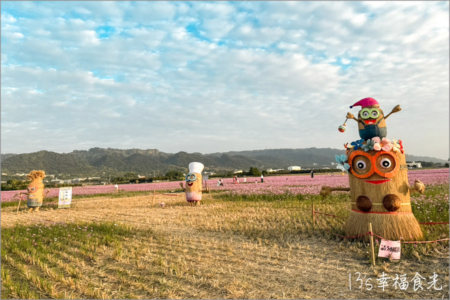 【秋收冬藏稻草藝術節】田中頂潭里望高瞭～繽紛花田x稻草藝術裝置展｜田中花海一日遊