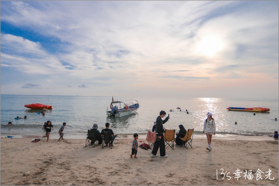 直落甘芒海灘夕陽