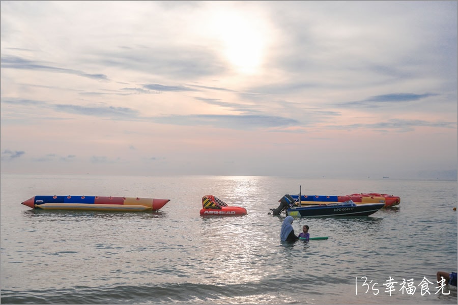 直落甘芒海灘夕陽